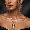 Anti-Tarnish Gold Plated Floral Necklace Set with Earrings | Trendy Women’s Jewellery