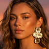 Gold Plated Statement Earrings for Women | Trendy Fashion Earrings | Lightweight Party Wear Earrings | Premium Western Jewellery