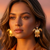 Gold Colour Plated Earrings