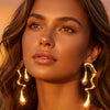 Gold Plated Statement Earrings for Women | Trendy Fashion Earrings | Lightweight Party Wear Earrings | Premium Western Jewellery