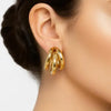 GOLD Chunky Hoop Earrings for Women