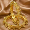 GOLD Plated Beaded Bangles for Women | Designer Traditional Party Wear Jewellery | Ethnic Wedding & Festive Jewellery | Set Of 2 Bangles