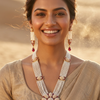 ROSHNI Ruby Pearl Necklace Set
