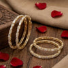 GOLD Stone Bangles Set for Women (Pack Of 4)