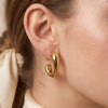GOLD Abstract Hoop Earrings for Women