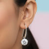 SILVER Stone Drop Earrings for Women