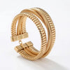GOLD Textured Cuff Bracelet for Women