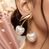 Gold Cherry Pearl Drop Earrings for Women | Cute Trendy Statement Earrings | Trendy Earrings For Causal & Party Wear
