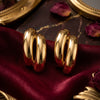 Gold Chunky Hoop Earrings for Women | Minimalist Trendy Hoop Earrings | Trendy Earrings For Causal & Party Wear