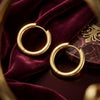 Gold Classic Hoop Earrings for Women | Minimal Everyday Hoop Earrings | Trendy Earrings For Causal & Party Wear