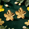 Gold Flower Stud Earrings for Women | Floral Statement Fashion Earrings | Trendy Earrings For Causal & Party Wear