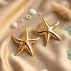 Gold Starfish Statement Earrings for Women | Ocean Inspired Beach Style Designer Earrings | Trendy Earrings For Causal & Party Wear