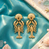 Gold Lobster Statement Earrings for Women | Coastal Sea Life Drop Earrings | Unique Designer Earrings | Trendy Earrings For Causal & Party Wear