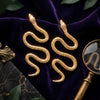 Gold Snake Statement Earrings for Women | Serpent Drop Designer Earrings | Trendy Earrings For Causal & Party Wear