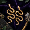 Gold Snake Statement Earrings for Women | Serpent Drop Designer Earrings | Trendy Earrings For Causal & Party Wear