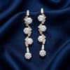 Gold Plated Artificial Stone Hanging Drop Earrings for Women | Luxury Party Wear Statement Earrings | For Daily Wear &  Causal Wear Earrings