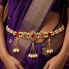 ZAREEN Ivory Pearl Kundan Kamarband