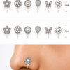 12 Designs Oxidised Silver Plated Traditional Nose Studs Set for Women | Ethnic Small Nose Pins Combo Pack| Oxidised Nose Pin, Non-Piercing Nose Pin For Women (Copy)