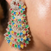 MULTICOLOR Peacock Statement Earrings for Women