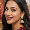 GOLD Pearl Jhumka Earrings for Women