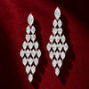 925 Sterling Silver CZ Marquise Cut Diamond Chandelier Drop Earrings