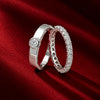 925 Sterling Silver Couple Ring For Men & Women ( Set of 2 Rings )