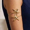 Gold Plated Adjustable Arm Cuff for Women | Designer Fashion Jewellery | Party Wear & Vacation Jewellery