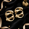 Modern Sculptural Gold Chunky Statement Stud Earrings for Women| Luxury Party Wear Statement Earrings For Daily Wear &  Causal Wear Earrings