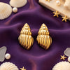 Vintage Seashell Gold Stud Earrings for Women | Luxury Party Wear Statement Earrings For Daily Wear &  Causal Wear Earrings