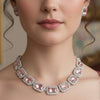 Soft Pink Crystal Necklace Set