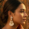 Pearl Leaf Drop Earrings