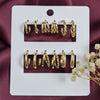 Set of 6 Gold Plated Fashion Earring For Women | Trendy Fashion Jewellery | Gift For Women And Girls