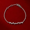 925 Sterling Silver CZ Elegant Silver Leaf Chain Bracelet with Sparkling