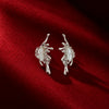 925 Sterling Silver Pearl Drop Earrings for Women | Sculptural Floral Statement Earrings