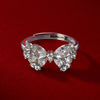 925 Sterling Silver CZ Butterfly Ring for Women | Sparkling Crystal Statement Ring