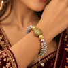 Traditional Dual Tone Oxidised Beaded Bracelet with Ghungroo