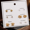 Gold Plated 6 Pair Of Earrings for Women | Trendy Fashion Combo Earrings Jewellery | Party Wear & Everyday Earrings | Luxury Party Wear Statement Earrings For Daily Wear &  Causal Wear Earrings
