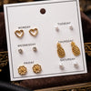 Gold Plated 6 Pair Of Earrings for Women | Trendy Fashion Combo Earrings Jewellery | Party Wear & Everyday Earrings | Luxury Party Wear Statement Earrings For Daily Wear &  Causal Wear Earrings