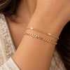 Bracelet For Women And Girls | Gold Layered Curb Chain Bracelet for Everyday Wear