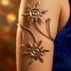Gold Plated Adjustable Armlet Bracelet for Women | Designer Upper Arm Jewelry | Minimal Statement Jewellery | Trendy Fashion Jewellery | Trendy Causal & Party Wear Jewellery