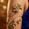 Gold Plated Adjustable Armlet Bracelet for Women | Designer Upper Arm Jewelry | Minimal Statement Jewellery | Trendy Fashion Jewellery | Trendy Causal & Party Wear Jewellery