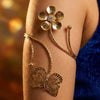 Gold Plated Adjustable Armlet Bracelet for Women | Designer Upper Arm Jewelry | Minimal Statement Jewellery | Trendy Fashion Jewellery | Trendy Causal & Party Wear Jewellery