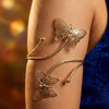 Gold Plated Adjustable Armlet Bracelet for Women | Designer Upper Arm Jewelry | Minimal Statement Jewellery | Trendy Fashion Jewellery | Trendy Causal & Party Wear Jewellery