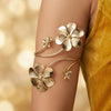 Gold Plated Adjustable Armlet Bracelet for Women | Designer Upper Arm Jewelry | Minimal Statement Jewellery | Trendy Fashion Jewellery | Trendy Causal & Party Wear Jewellery