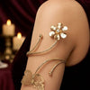 Gold Plated Adjustable Armlet Bracelet for Women | Designer Upper Arm Jewelry | Minimal Statement Jewellery | Trendy Fashion Jewellery | Trendy Causal & Party Wear Jewellery