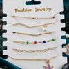 Gold Plated Stacked Bracelet Set for Women | Layered Bangles & Bracelets | Trendy Fashion Jewelry | Adjustable Fashion Bracelet| Trendy Causal & Party Wear Jewellery