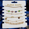 Gold Plated Stacked Bracelet Set for Women | Layered Bangles & Bracelets | Trendy Fashion Jewelry | Adjustable Fashion Bracelet| Trendy Causal & Party Wear Jewellery