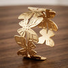 Gold Plated Cuff Bracelet for Women | Adjustable Designer Open Bangle | Minimal Statement Jewellery | Trendy Fashion Jewellery | Trendy Causal & Party Wear Jewellery
