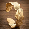 Gold Plated Cuff Bracelet for Women | Adjustable Designer Open Bangle | Minimal Statement Jewellery | Trendy Fashion Jewellery | Trendy Causal & Party Wear Jewellery