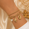 Anti-Tarnish Gold Plated Stacked Bracelet Set for Women | Layered Bangles & Bracelets | Trendy Fashion Jewelry | Adjustable Fashion Bracelet| Trendy Causal & Party Wear Jewellery